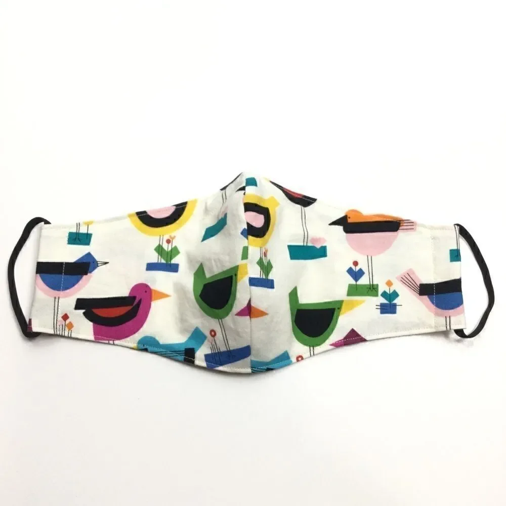 ‎2/$15 - Bird Mask, Modern Bird Pattern Face Mask, Filti Filter - Picture 3 of 14